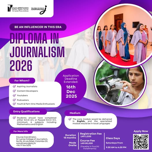Diploma in Journalism 2026